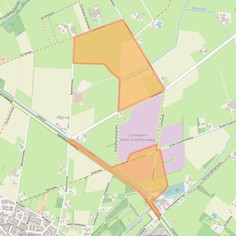 Kaart van postcodegebied 6964CE.