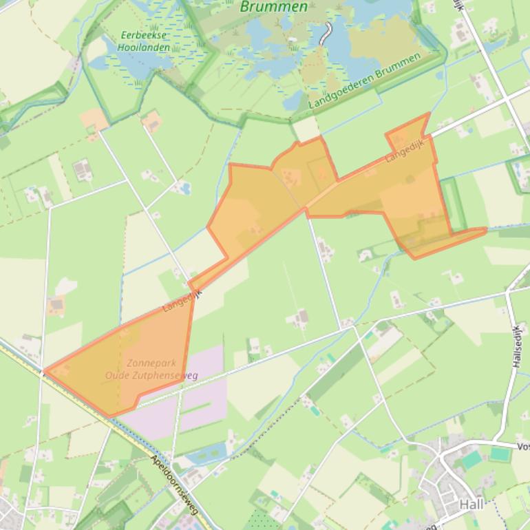 Kaart van postcodegebied 6964CJ.