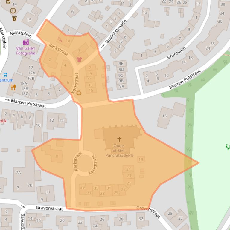 Kaart van postcodegebied 6971AE.