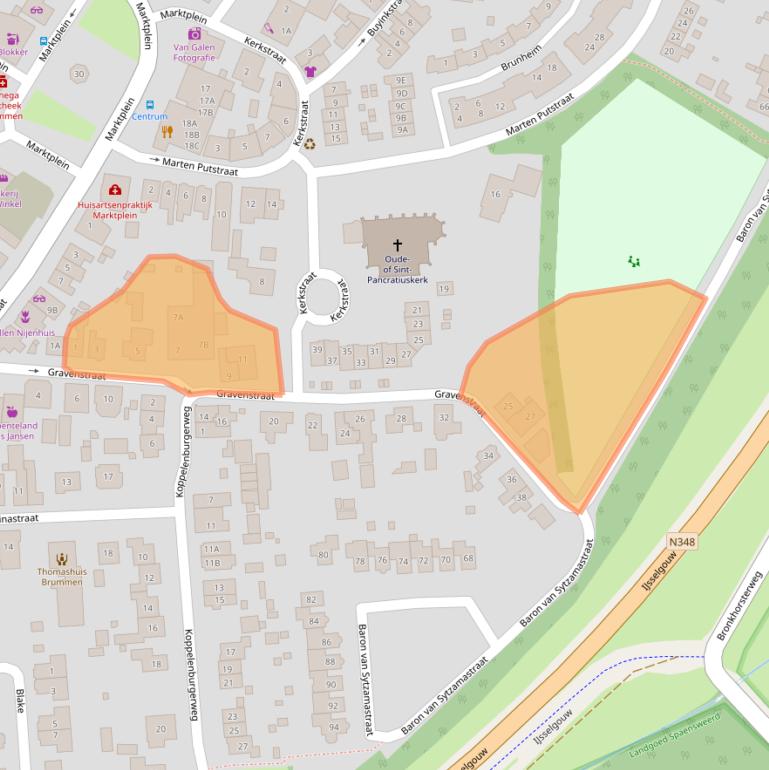 Kaart van postcodegebied 6971AG.