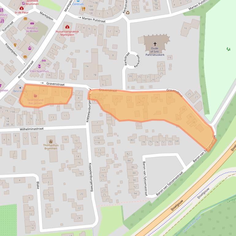 Kaart van postcodegebied 6971AH.