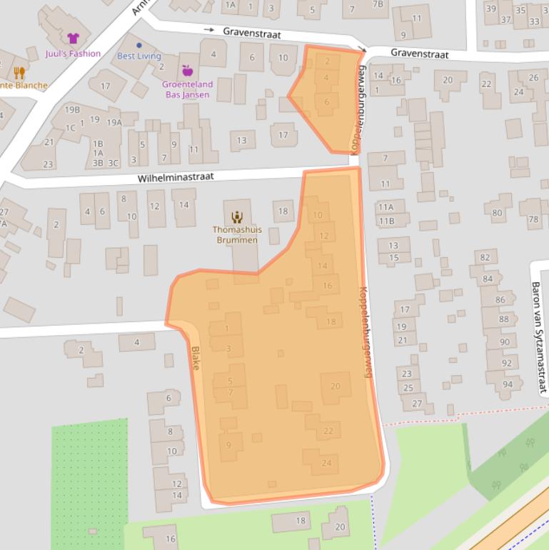 Kaart van postcodegebied 6971AM.