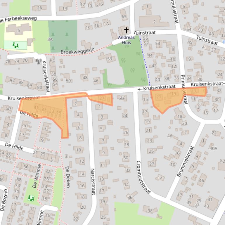 Kaart van postcodegebied 6971BB.