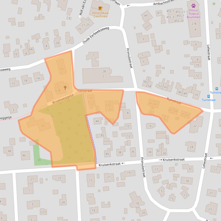 Kaart van postcodegebied 6971BH.