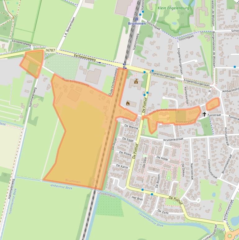 Kaart van postcodegebied 6971BL.