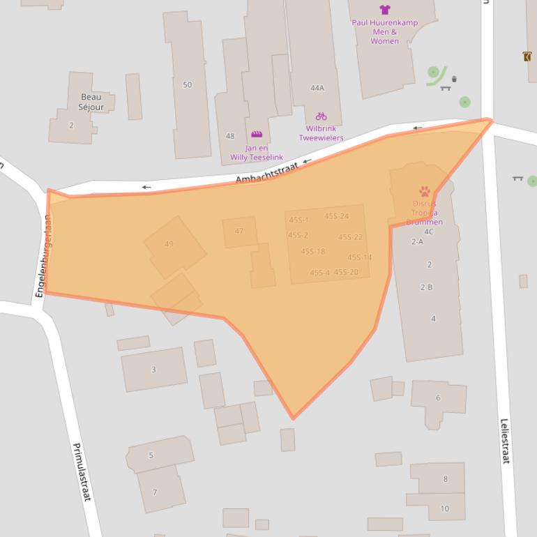 Kaart van postcodegebied 6971BP.