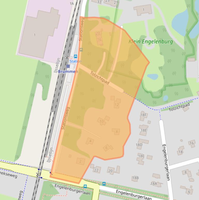 Kaart van postcodegebied 6971BX.