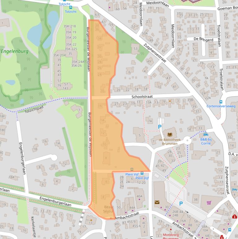 Kaart van postcodegebied 6971CD.