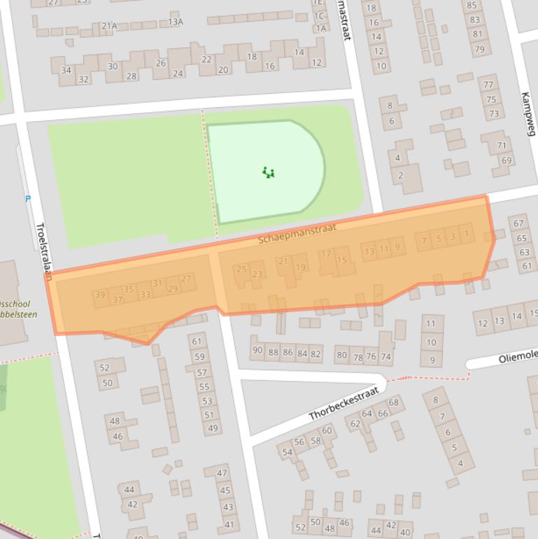 Kaart van postcodegebied 6971DL.