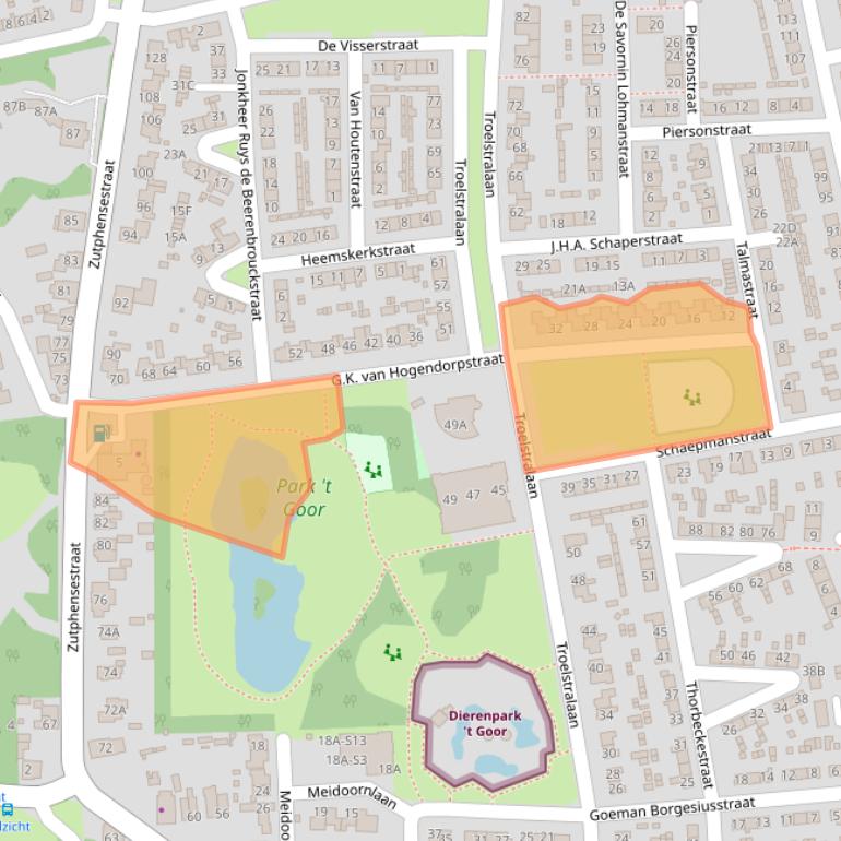 Kaart van postcodegebied 6971DT.