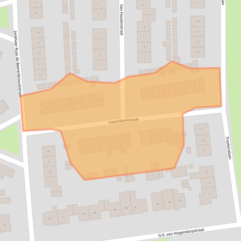 Kaart van postcodegebied 6971DW.