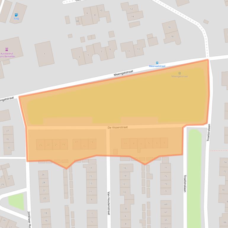 Kaart van postcodegebied 6971EB.