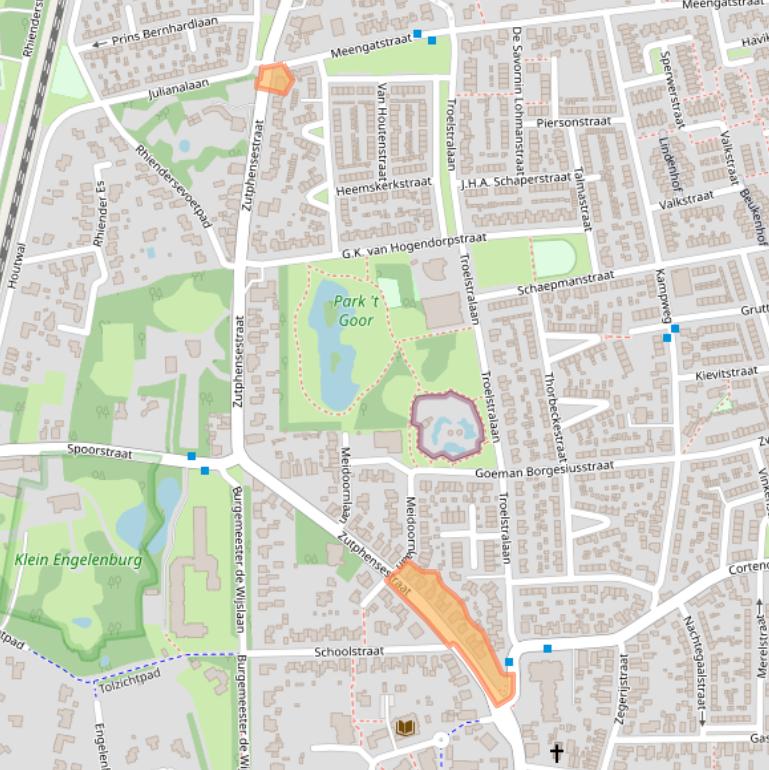 Kaart van postcodegebied 6971EN.