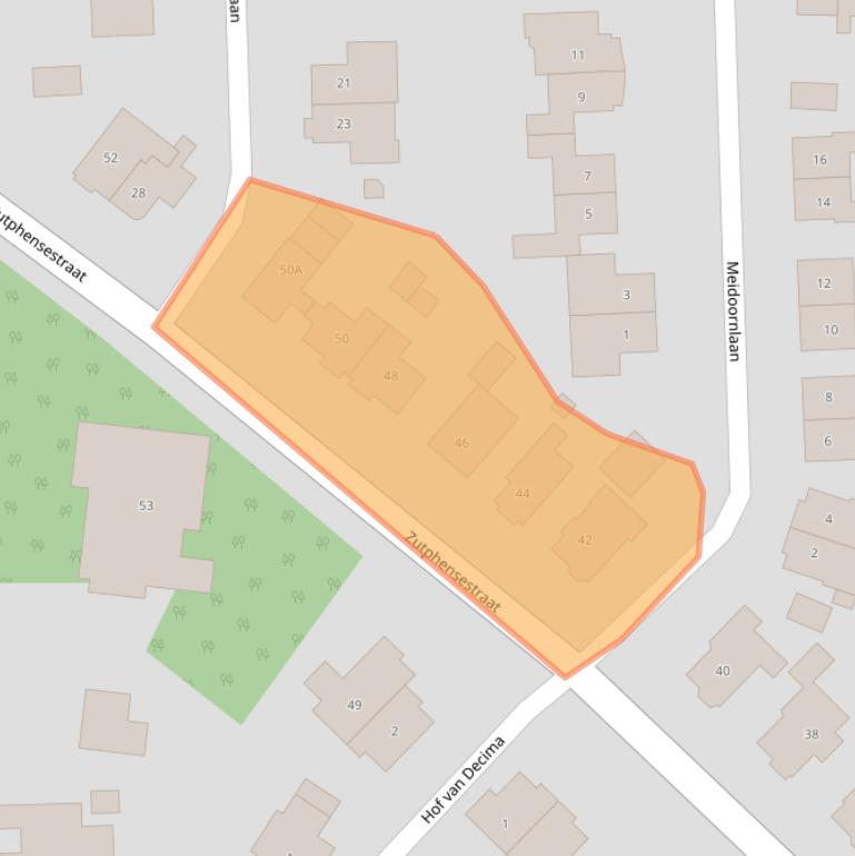 Kaart van postcodegebied 6971EP.