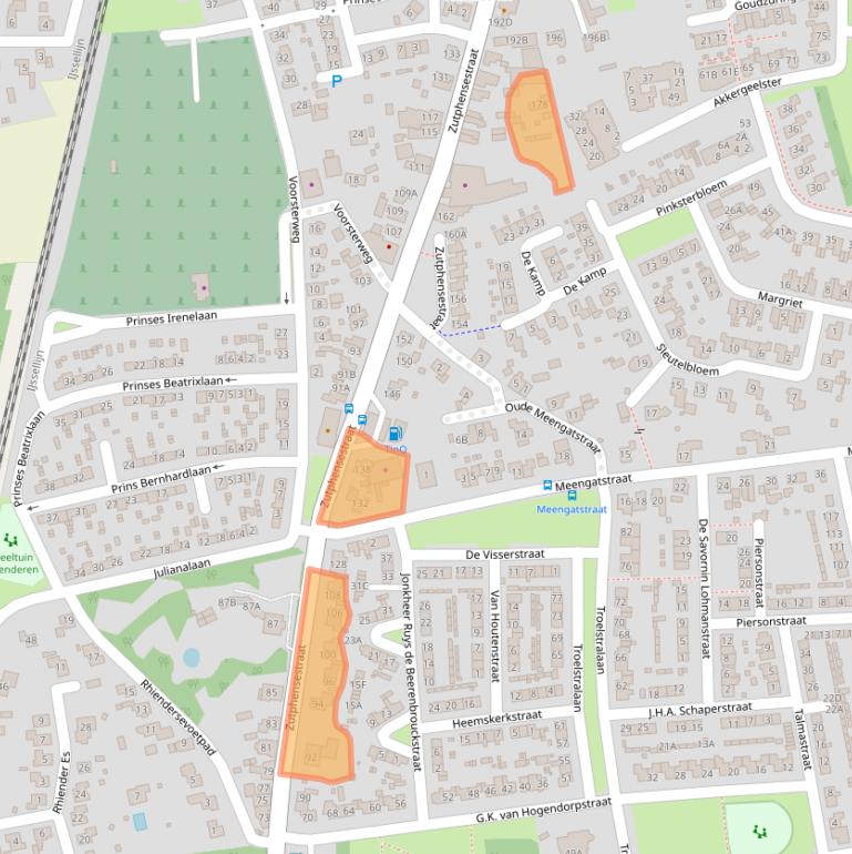 Kaart van postcodegebied 6971ES.