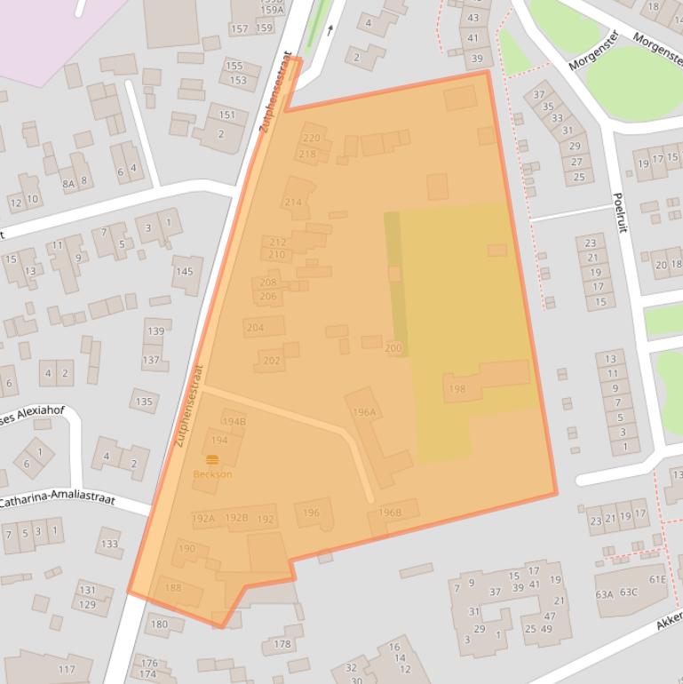 Kaart van postcodegebied 6971EV.