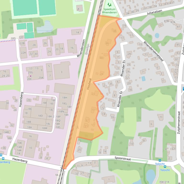 Kaart van postcodegebied 6971GB.