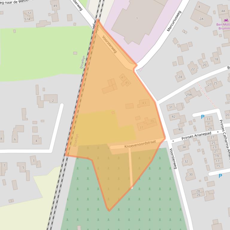 Kaart van postcodegebied 6971GM.