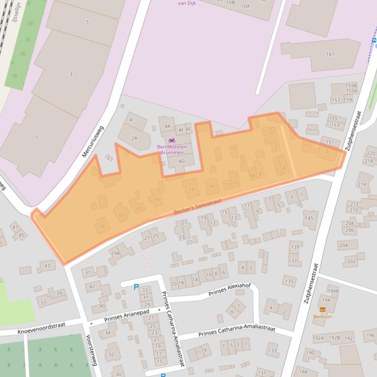 Kaart van postcodegebied 6971GT.