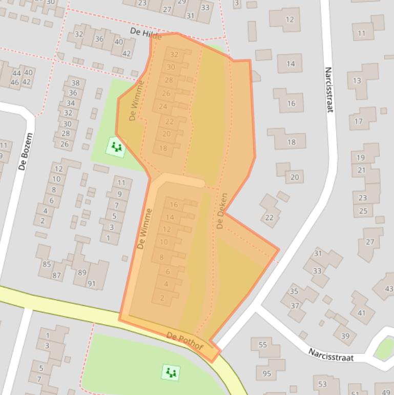 Kaart van postcodegebied 6971HH.