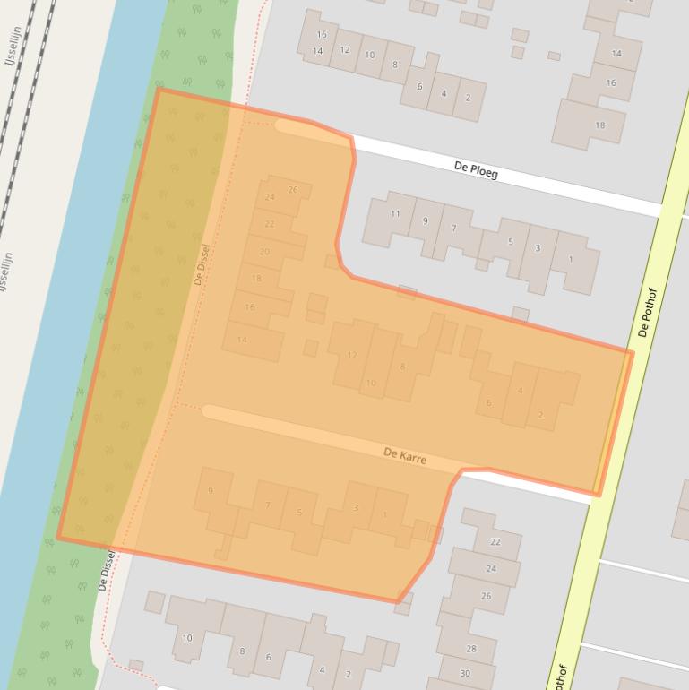 Kaart van postcodegebied 6971HT.