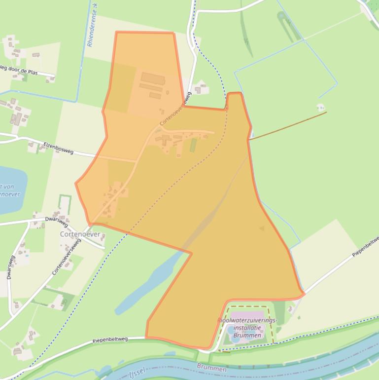 Kaart van postcodegebied 6971JK.