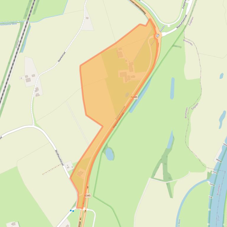 Kaart van postcodegebied 6971JT.