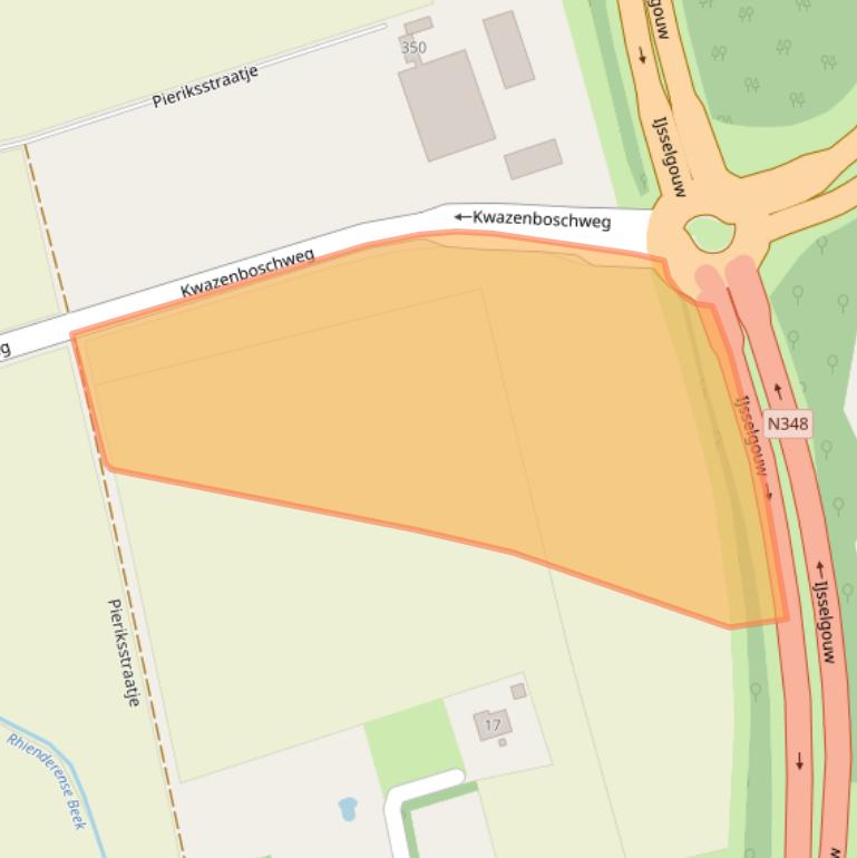 Kaart van postcodegebied 6971JZ.