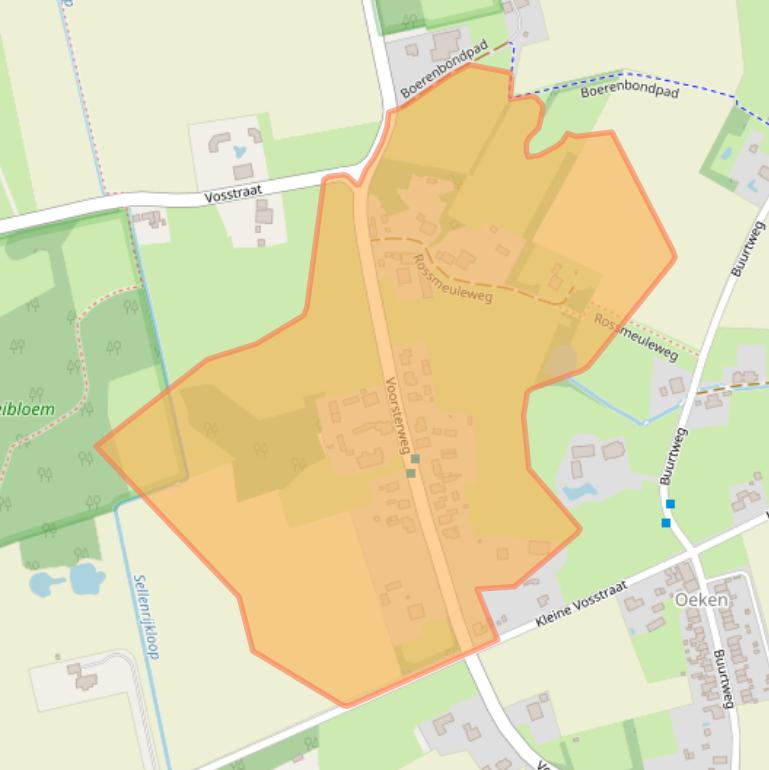 Kaart van postcodegebied 6971KC.