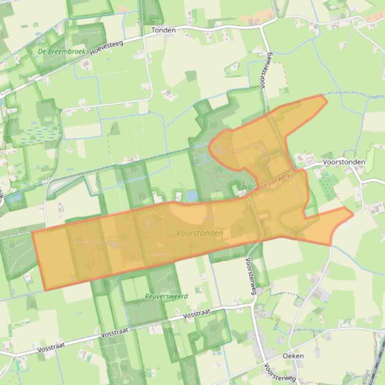 Kaart van postcodegebied 6971KD.