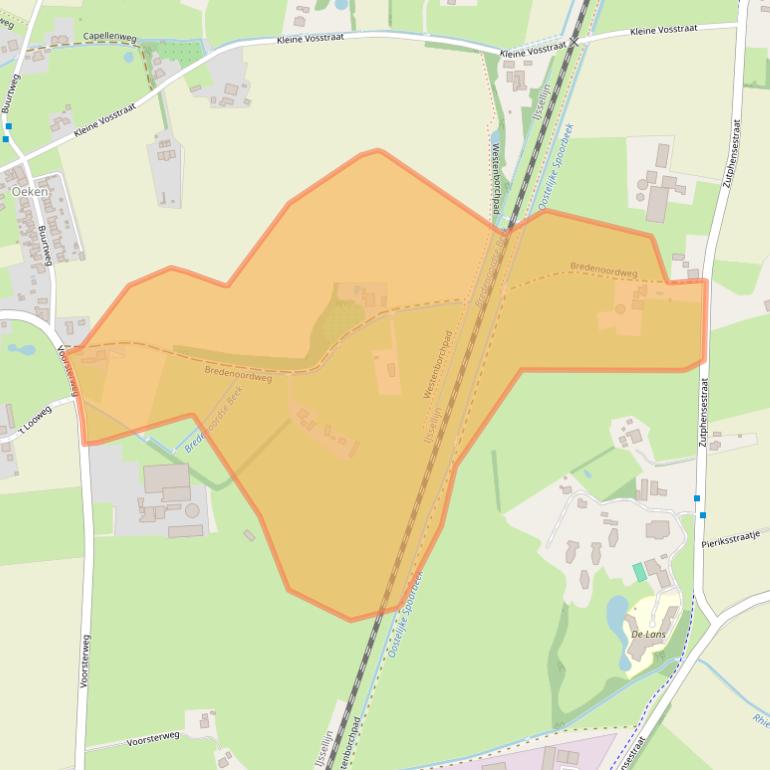 Kaart van postcodegebied 6971KH.