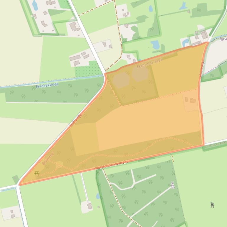 Kaart van postcodegebied 6971KT.