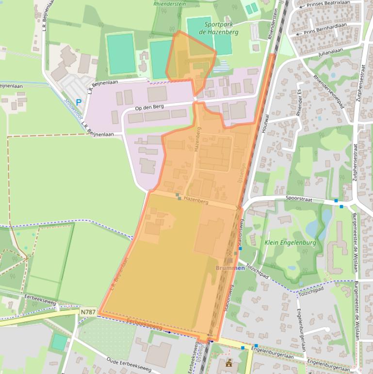 Kaart van postcodegebied 6971LC.