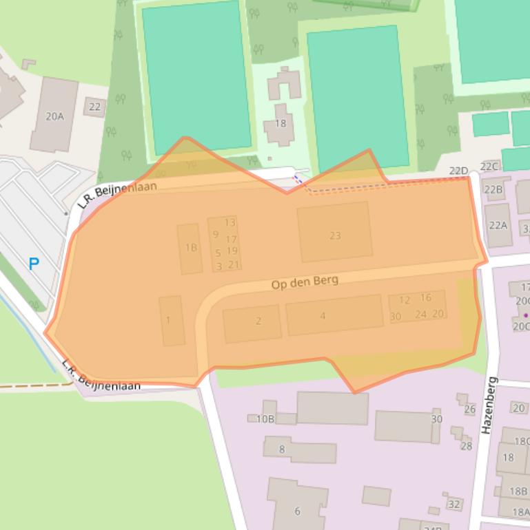 Kaart van postcodegebied 6971LD.