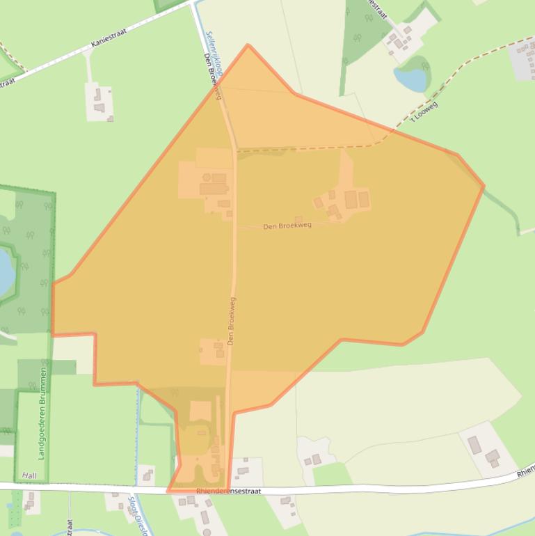 Kaart van postcodegebied 6971LT.