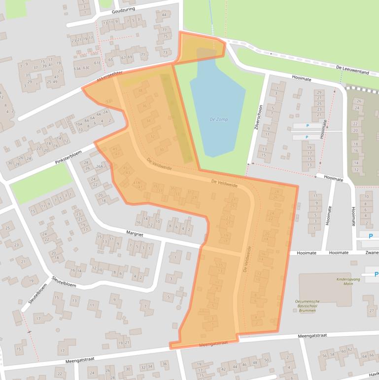 Kaart van postcodegebied 6971ME.