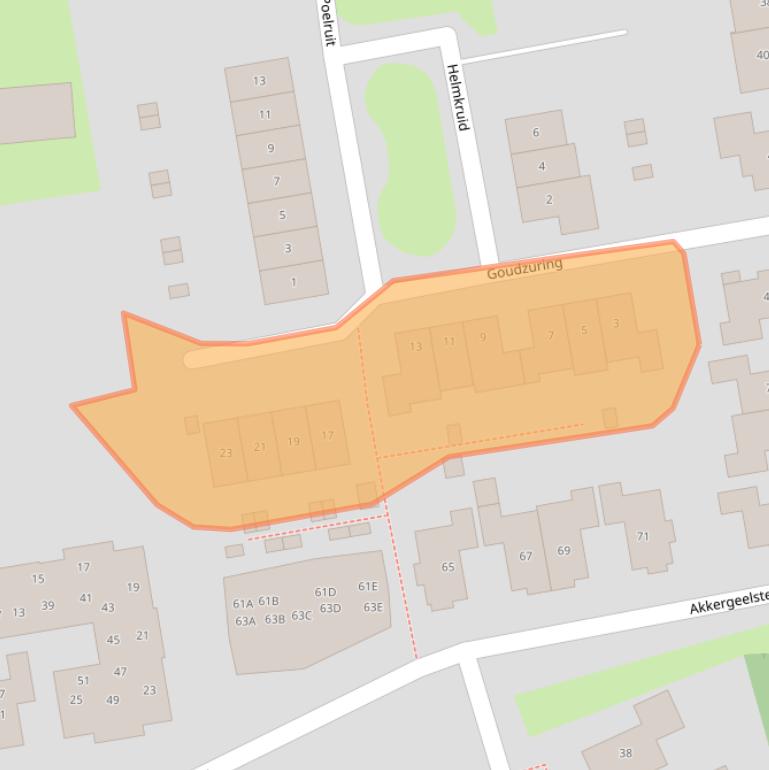 Kaart van postcodegebied 6971MJ.