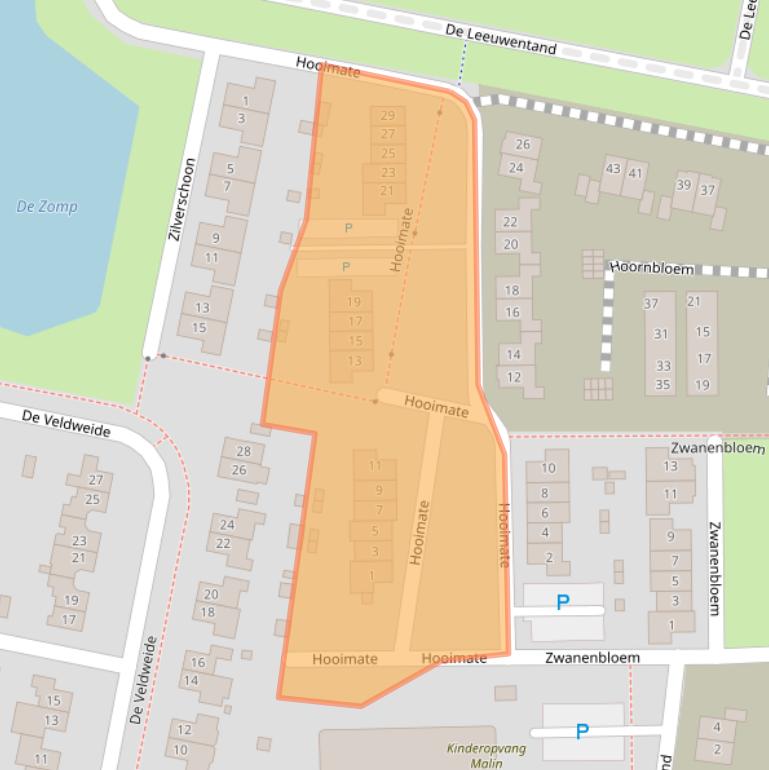 Kaart van postcodegebied 6971PB.