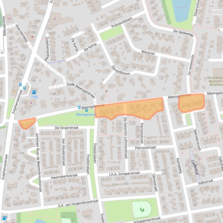 Kaart van postcodegebied 6971VE.