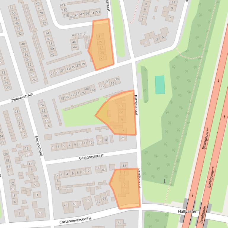 Kaart van postcodegebied 6971VN.