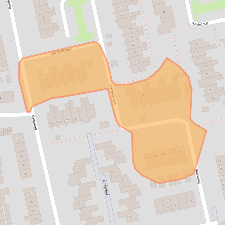 Kaart van postcodegebied 6971VW.