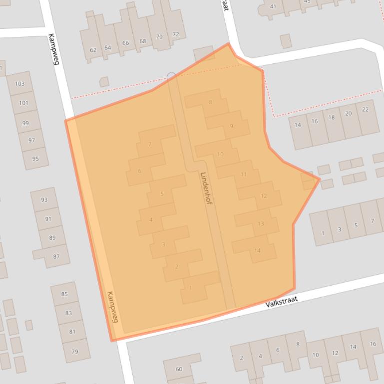 Kaart van postcodegebied 6971WE.