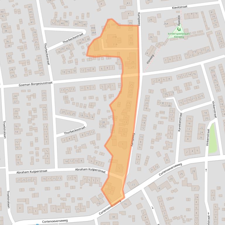 Kaart van postcodegebied 6971XA.