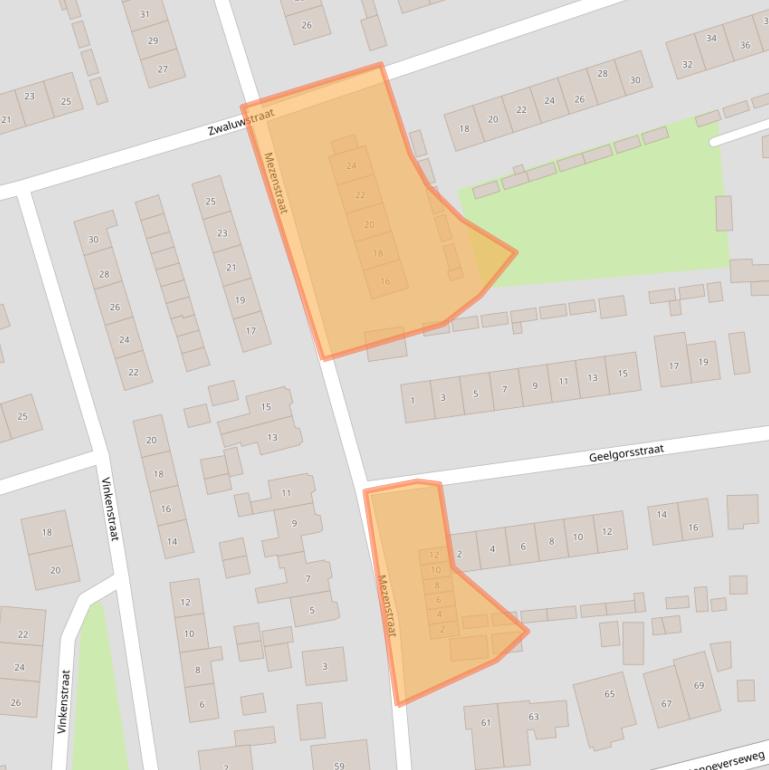 Kaart van postcodegebied 6971XN.