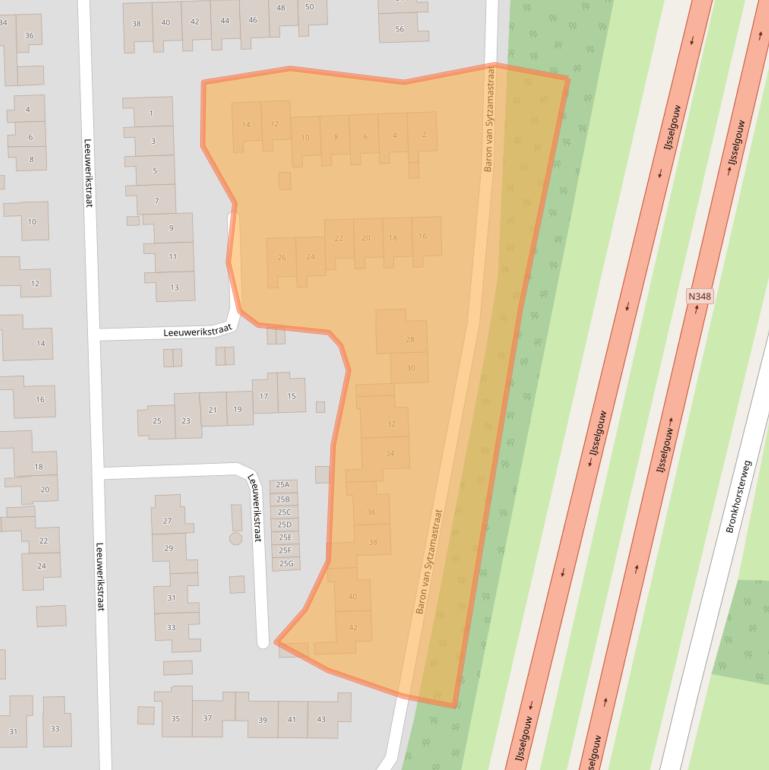 Kaart van postcodegebied 6971ZB.