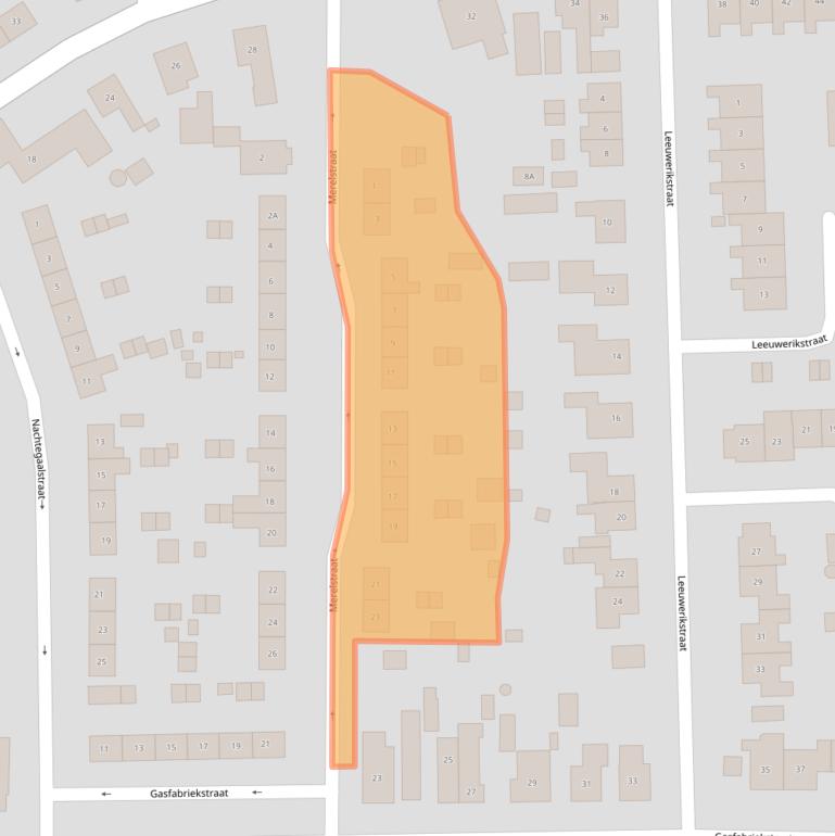 Kaart van postcodegebied 6971ZE.