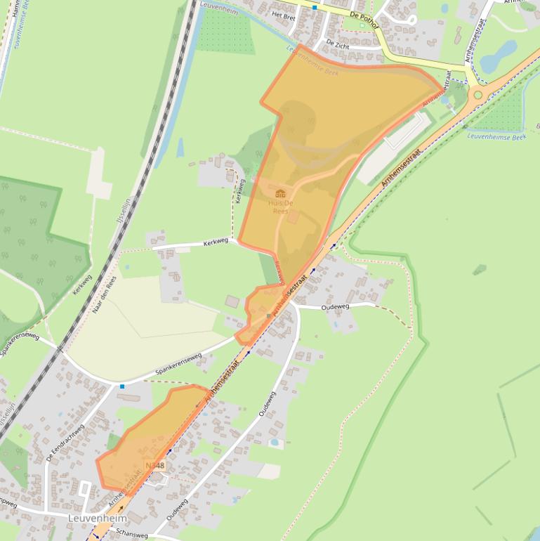 Kaart van postcodegebied 6974AK.
