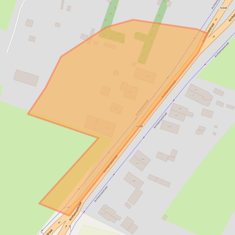 Kaart van postcodegebied 6974AL.