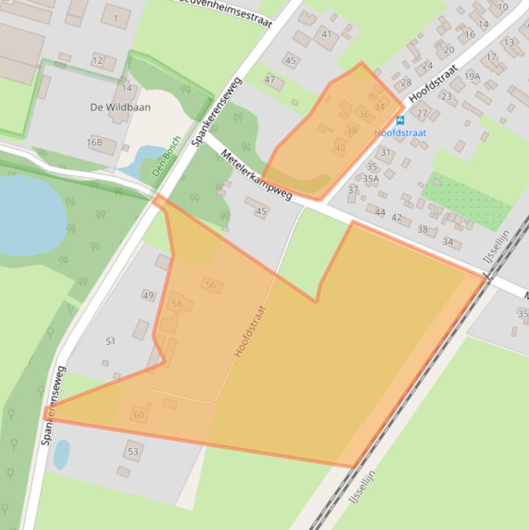 Kaart van postcodegebied 6974AX.