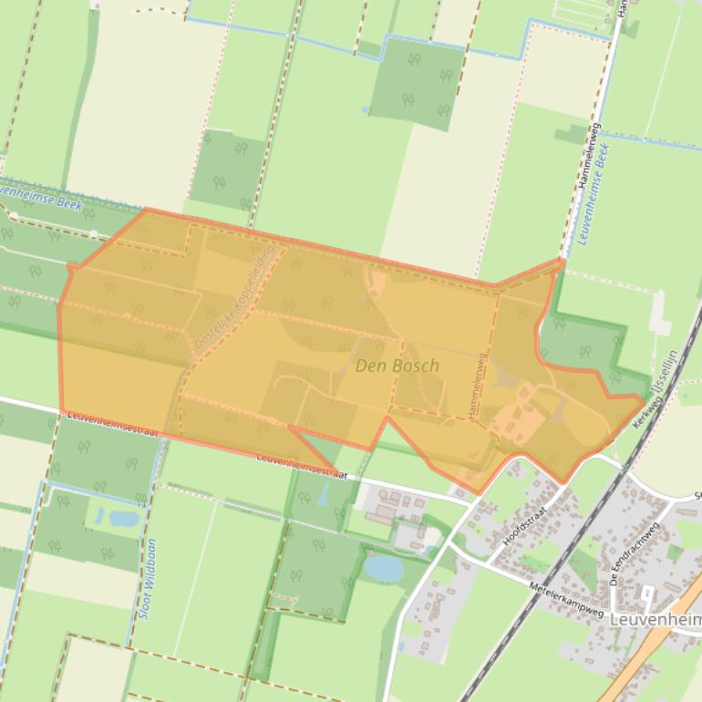 Kaart van postcodegebied 6974BE.